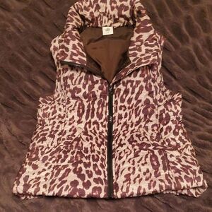 CAbi Animal Print Quilted Vest